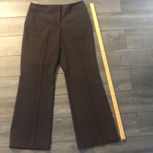 Dark Brown Nicole Miller Dress Pants. Size 6